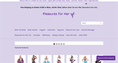 Desktop Screenshot of pleasuresforher.com
